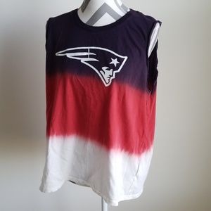 Junk Food NE Patriots Cut Off Tee XXL Tie Dyed